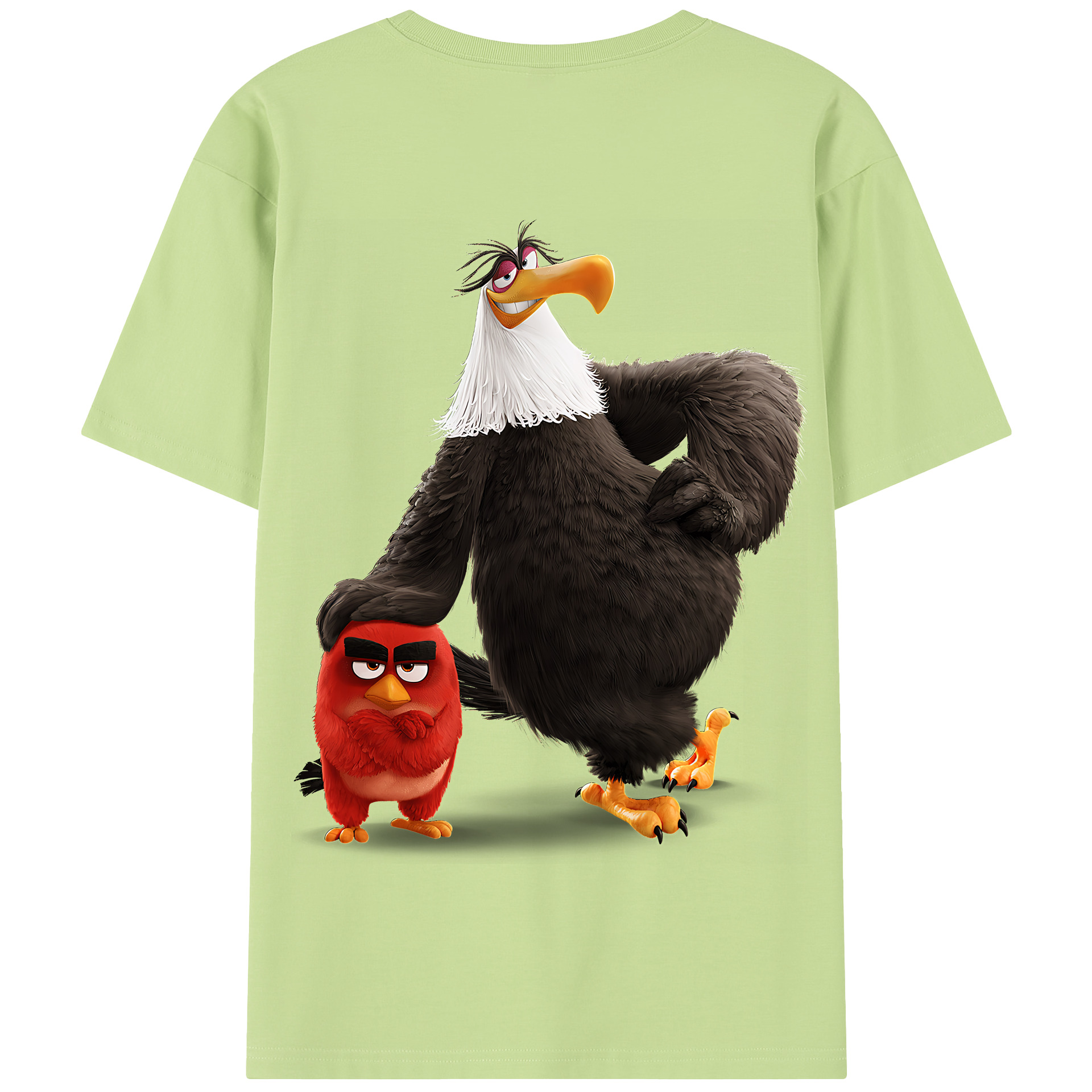 （画像用） Angry Birds アングリーバード 綿100％半袖Tシャツ（背面プリント）